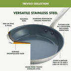 GreenPan Treviso 10 Piece Cookware Set, Non-Toxic PFAS-Free Stainless Steel - Image 4