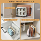 Cutting Board Organizer, Kitchen Cabinet Organizer, Divided Rack - Image 4