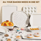Kikcoin 22 PCS Nonstick Baking Pans Set, Stackable Bakeware Sets - Image 7