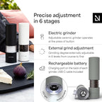 LARS NYSØM Electric Salt and Pepper Grinder Set I Automatic Salt and Pepper - Image 2
