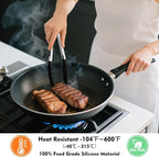 Hotec Silicone Kitchen Tongs for Cooking 9-Inch Serving Tongs - Image 3