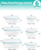 6-Pack Borosilicate Glass Food Storage Containers Set - Image 8