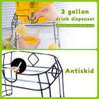 2 Gallon Glass Drink Dispenser - Image 6
