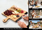 Acacia Wood Cutting Board with Handle, 2-in-1 Reversible Charcuterie Board & - Image 7