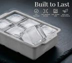 KitchFort Large Silicone Ice Cube Tray, Easy Release 2" Big Ice Cubes - Image 2