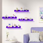 upsimples Acrylic Shelves for Wall Decor, Living Room, Floating Bookshelves for - Image 2