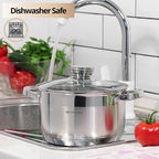 Daniks Standard 7 Quart Stainless Steel Stock Pot - Image 6