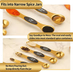 Gold Magnetic Measuring Spoons Set Stainless Steel - Image 8