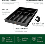 ROYAL CRAFT WOOD Luxury Bamboo Kitchen Drawer Organizer - Image 2