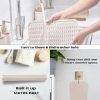ZLR Silicone Dish Drying Mat & Heat Resistant Trivet - Image 4