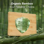 Zarler Bamboo Cutting Boards for Kitchen, 4 Piece Durable Wood Cutting Board - Image 2