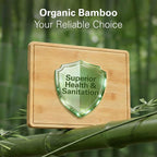 Zarler Bamboo Cutting Boards for Kitchen, 15.5x10.5 Durable Wood Cutting Board - Image 2