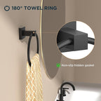 FORIOUS Toilet Paper Holder Wall Mount and Hand Towel Ring Set, SUS 304 - Image 3
