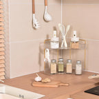 2-Tier Corner Bathroom Organizer Countertop - Image 4