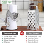 Geedel Rotary Cheese Grater, Kitchen Mandoline Vegetable Slicer - Image 2
