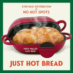 Enameled Cast Iron Bread Oven 2 Qt, Non-Stick Single Loaf Cast Iron Bread Pan - Image 4