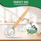Danish Dough Whisk Stainless Steel Hook Dutch Bread Mixer - Image 3