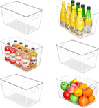Vtopmart 6 PCS Clear Plastic Storage Bins, Pantry Organizer Containers - Image 8
