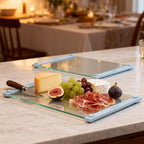 2PCS Glass Cutting Board with Silicone Grip, 80% Stronger Shatter Resistance - Image 2