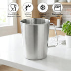 KSENDALO 64Oz/8Cup Stainless Steel Pitcher, 2 Liter Metal Container - Image 5