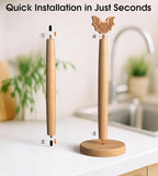 KitchLife Cute Wooden Paper Towel Holder Countertop - Image 4