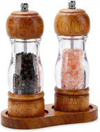 Wooden Salt and Pepper Grinder Set by Unknown
