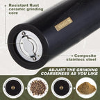 Wooden Salt and Pepper Grinder Set Manual Salt and Pepper Mill - Image 4