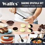 Walfos Silicone Spatula Set of 8(600°F）- Heat Resistant Kitchen Silicone - Image 2