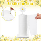 Leinuosen White Daisy Paper Towel Holder Coquettish Cute Wooden Daisy Kitchen - Image 3