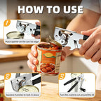 Manual Can Opener, Easy-Grip Hand Crank Can Opener - Image 4