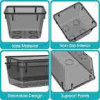 StorMiracle 33 PCS Clear Plastic Drawer Organizers Set, 4 Size Desk Drawer - Image 3