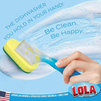 LOLA Soap Dispenser Dish Brush Wand, Absorbent Sponge Scrubber, No Leaking. - Image 6