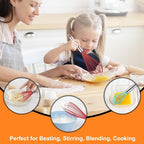 HOTEC 4 Pieces Silicone Whisks Set, Wire Balloon Whisks Egg Beater, Non-slip - Image 9