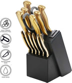 15-Piece Gold Kitchen Knife Block Set - Image 3
