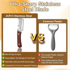 2PCS Multifunctional Vegetable Peeler, Upgrade 3-in-1 Wooden Handle Peelers - Image 7