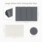 Small Stone Drying Mats for Kitchen Counter, Quick Dry Stone Dish Drying Mat - Image 2