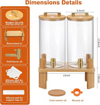 1.5 Gallon 2 PACK Glass Drink dispenser, Beverage Dispenser - Image 2