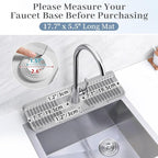 PoYang 17.7 inch Faucet Mat for Kitchen Sink Splash Guard, 7° Slope Silicone - Image 3