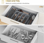 7 Pack Silicone Silverware Drawer Organizer, DIY Free Combination Kitchen - Image 7
