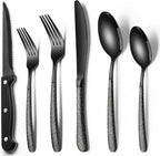 EWFEN 24-Piece Black Silverware Set by EWFEN