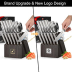 Knife Sets for Kitchen with Block imarku G14 Japanese Knife Set Stainless Steel - Image 8