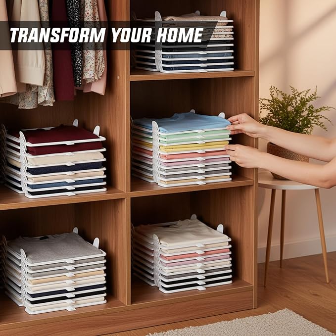 Accenter Tshirt Organizer for Closet Storage, Closet Shelves for Bedroom Storage - Image 2