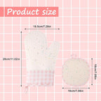 Silicone Confetti Oven Mitts and Pot Holders Set, Heat Resistant Non-Slip - Image 6