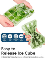 Silicone Ice Cube Tray, 2 Pack Ice Trays - Image 3