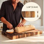 Utoplike Acacia Cutting Board 17 x 12 IN, Wood End Grain Chopping Board - Image 2