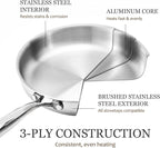 CAROTE 21pcs Tri-Ply Stainless Steel Cookware Set, Pots and Pans Set, Non Toxic - Image 3