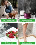 White Stone Drying Mat for Kitchen Counter, Diatomaceous Dish Drying Mat 16x24 - Image 5
