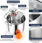 P&P CHEF 12 Quart Stainless Steel Stock Pot - Image 3