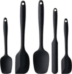 Silicone Spatula Set, 5 Piece Food Grade Rubber Spatulas by Hoewina