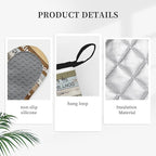 Kitchen Rules Oven Mitts and Pot Holders 3PCS, Funny Kitchen Rules Oven Mitts - Image 3